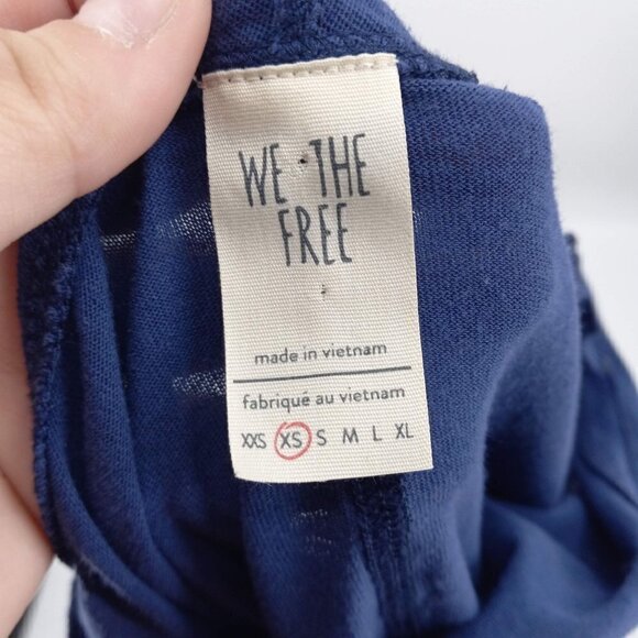 We The Free FP Bird Gang Tee In Moonlight Surf Women's XS Crop Wide Sleeves - Picture 7 of 10